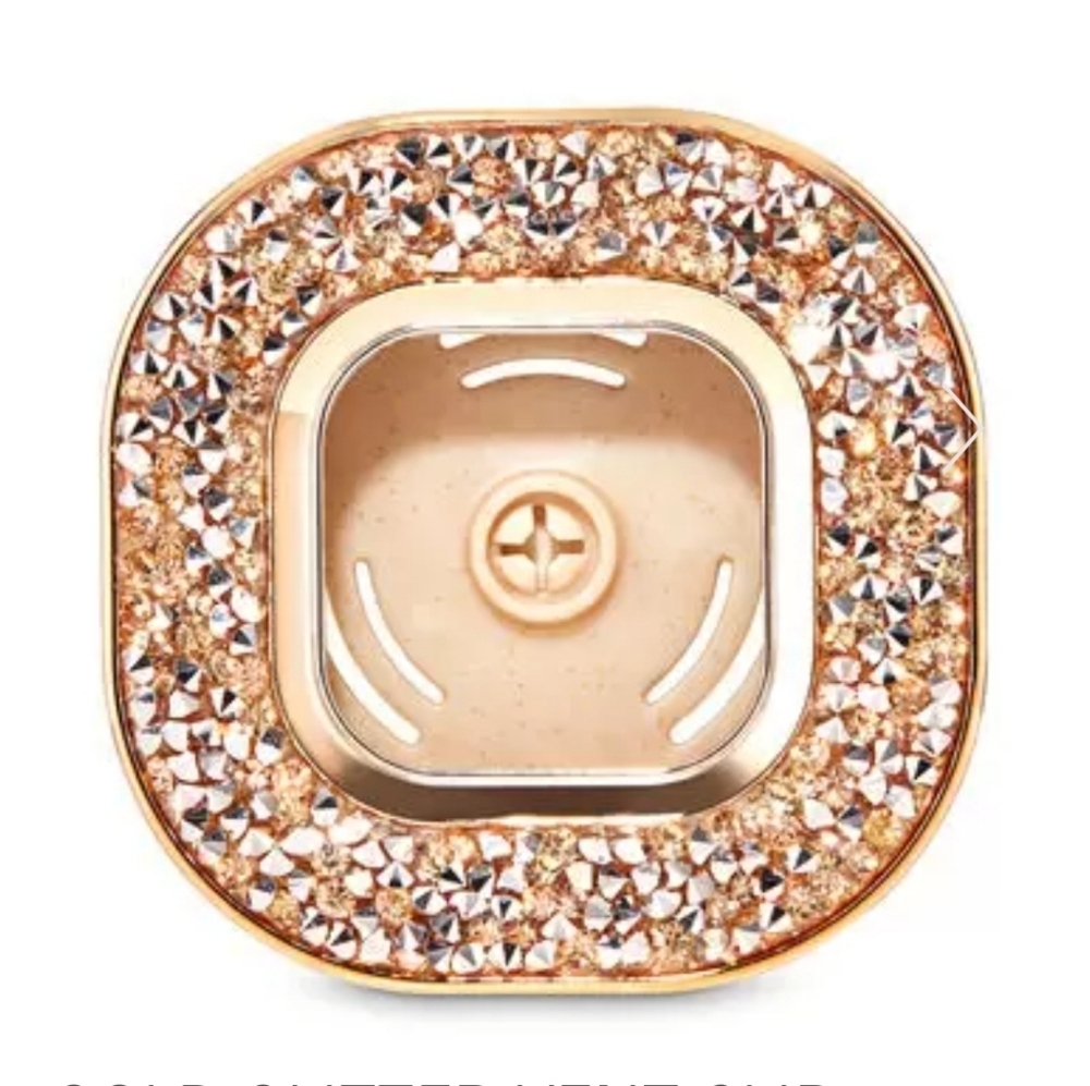 GOLD GLITTER VENT CLIP CAR FRAGRANCE HOLDER